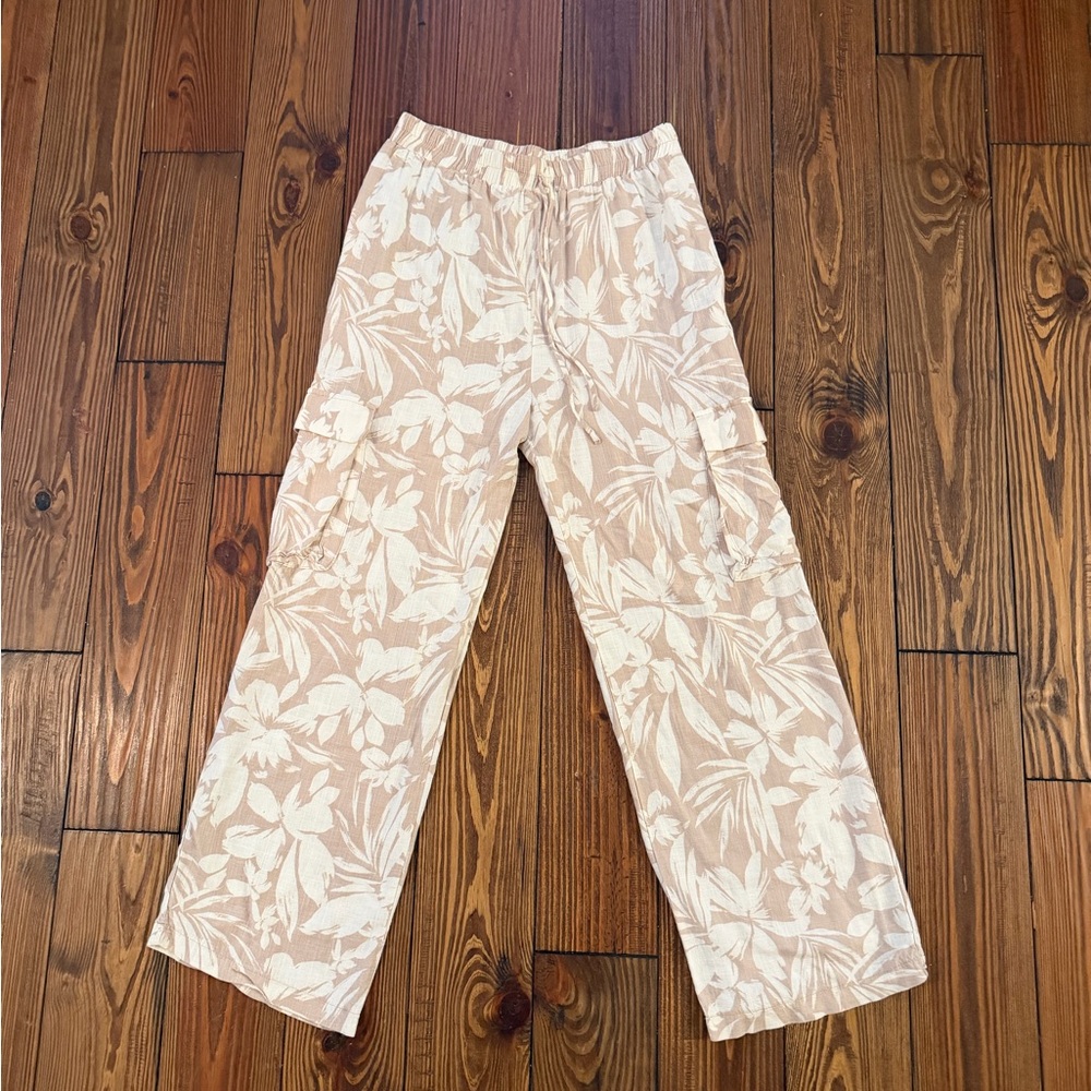 Monteau Cream Floral Pants